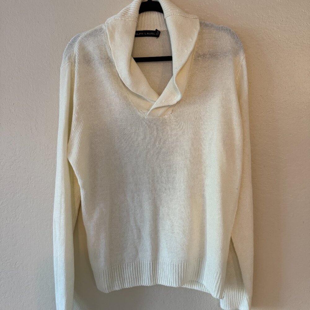 Ralph Lauren Men's Ivory Knit Sweater Size L